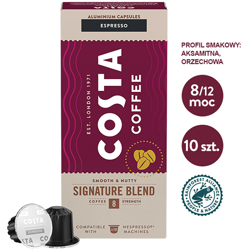 COSTA COFFEE Signature Blend Espresso kawa w kapsułkach (10 kapsułek) frisco.pl