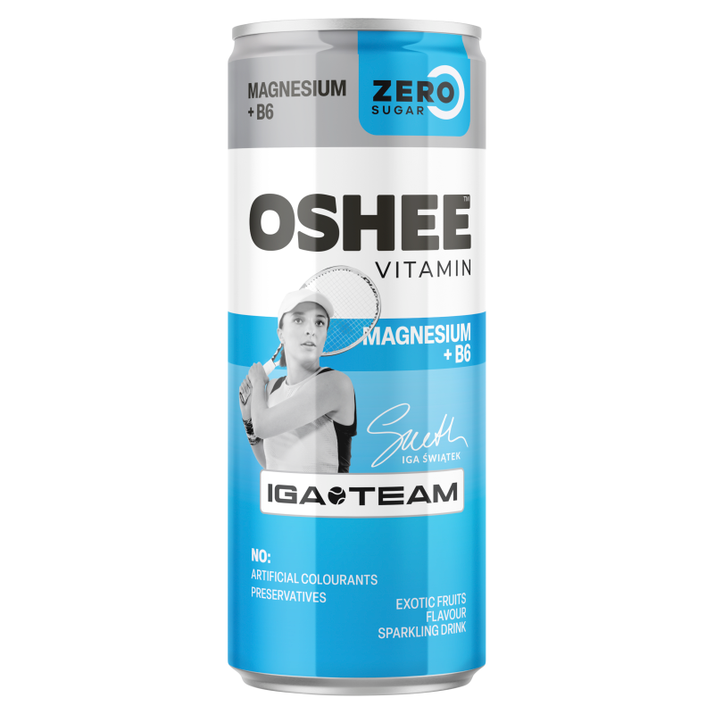 OSHEE Vitamin Energy ZERO Napój gazowany o smaku jagód acai i miechunki peruwiańskiej