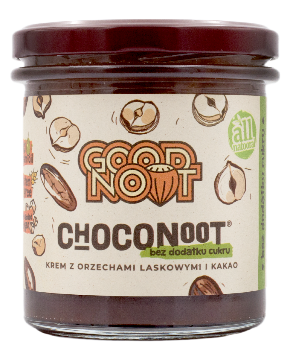 GOOD NOOT Krem z orzechów laskowych i kakao bez dodatku cukru CHOCONOOT®