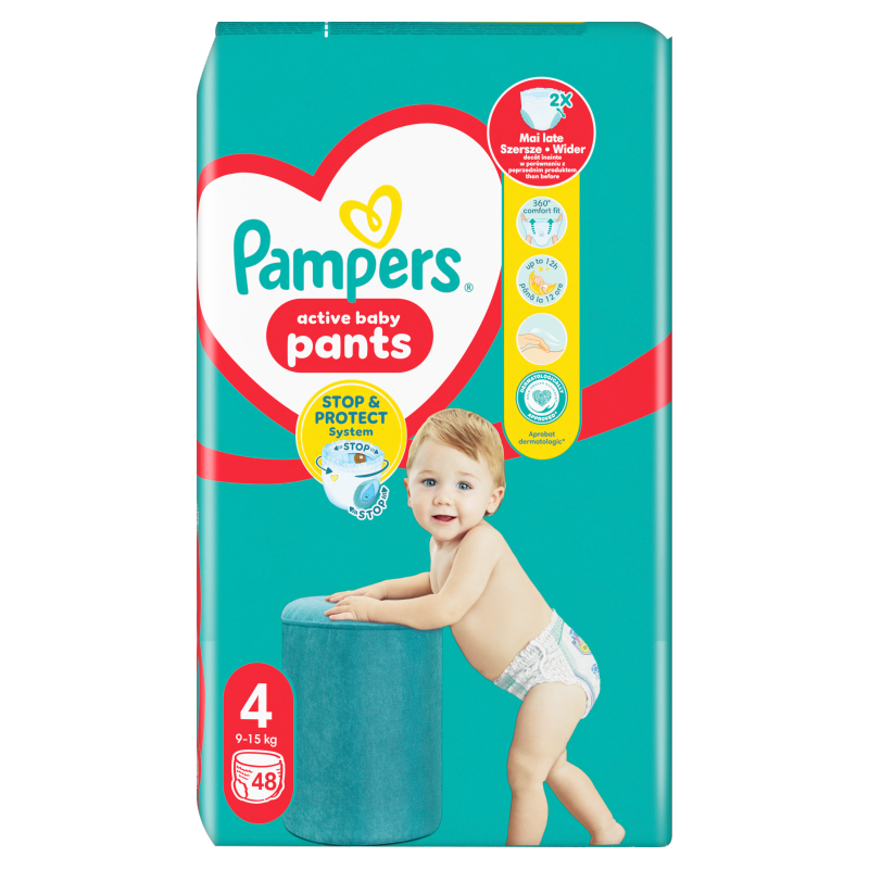 PAMPERS Pants Pieluchomajtki Rozmiar 4 (9-15kg) 48 szt frisco.pl