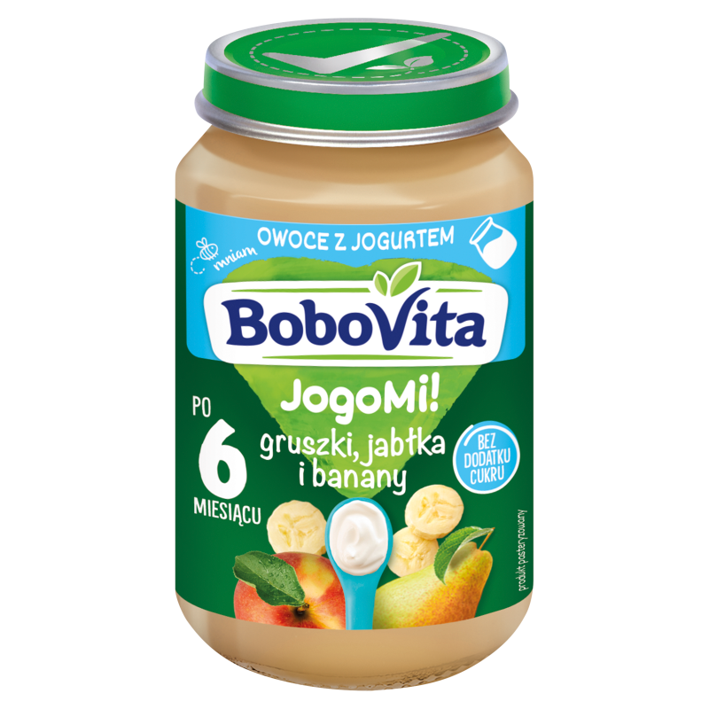 BOBOVITA Deserek Gruszki jabłka i banany z jogurtem po 6 miesiącu