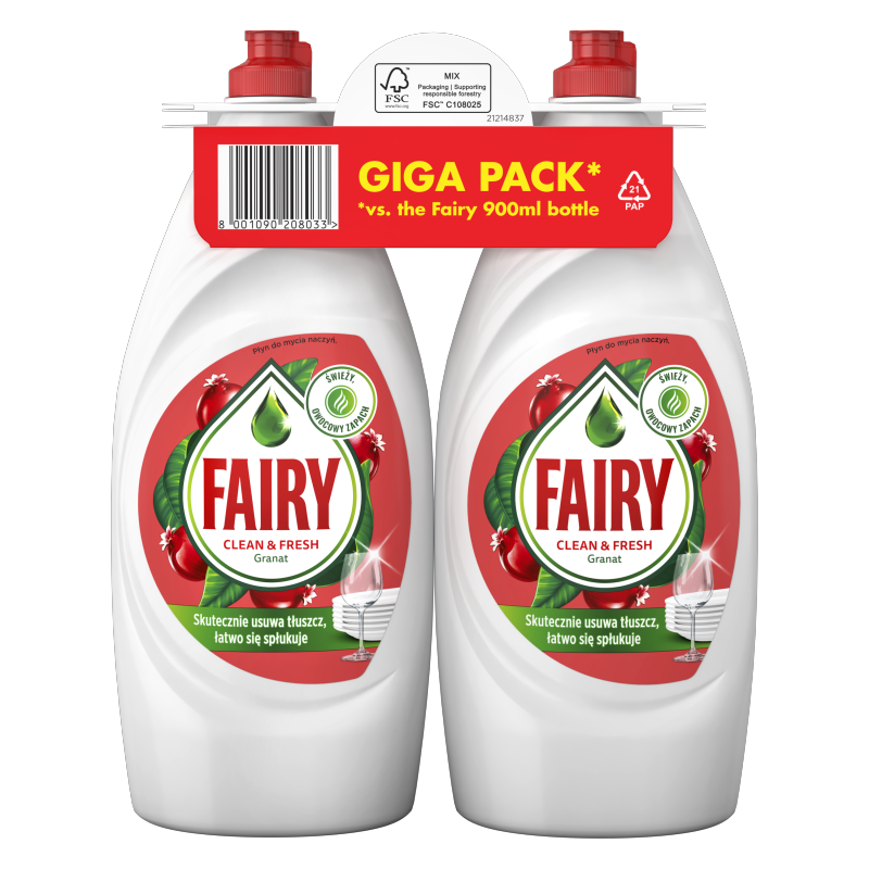 FAIRY Płyn do mycia naczyń Granat 2x900ml