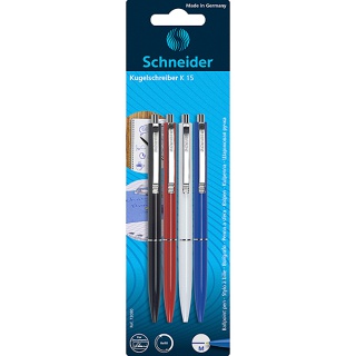SCHNEIDER Długopis automatyczny 4 szt. blister