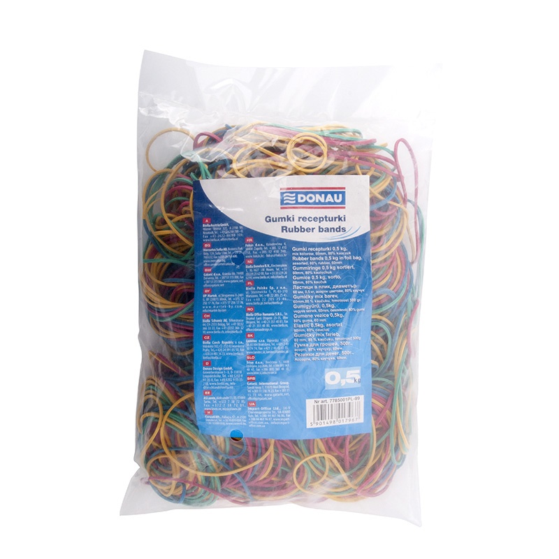 DONAU Gumki recepturki 500g mix kolorów