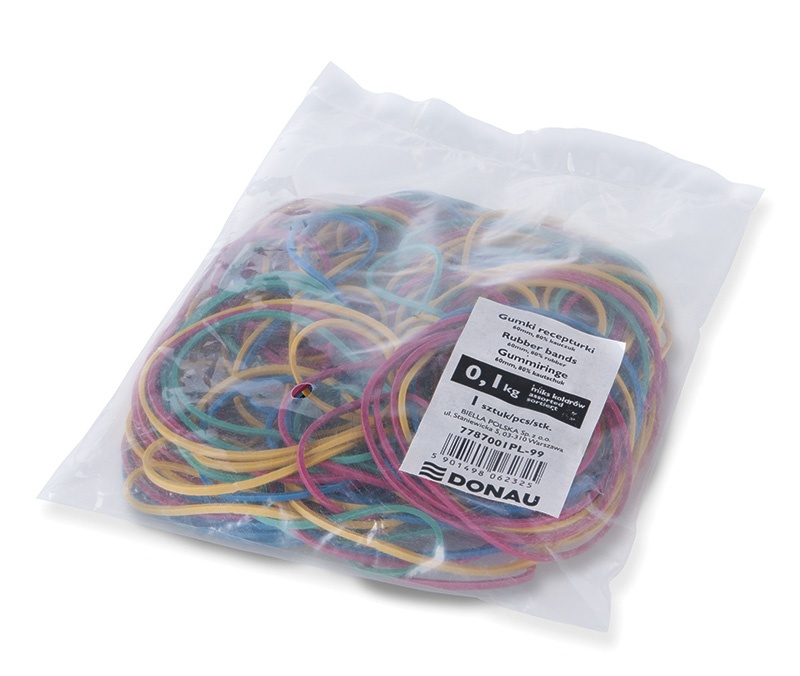 DONAU Gumki recepturki 100g mix kolorów