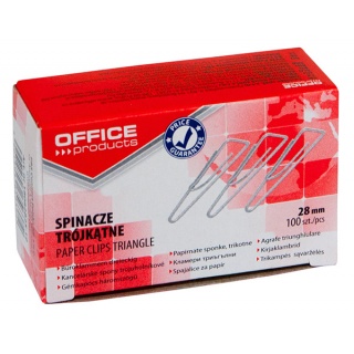 OFFICE PRODUCTS Spinacze trójkątne 100 szt. kolor srebrny