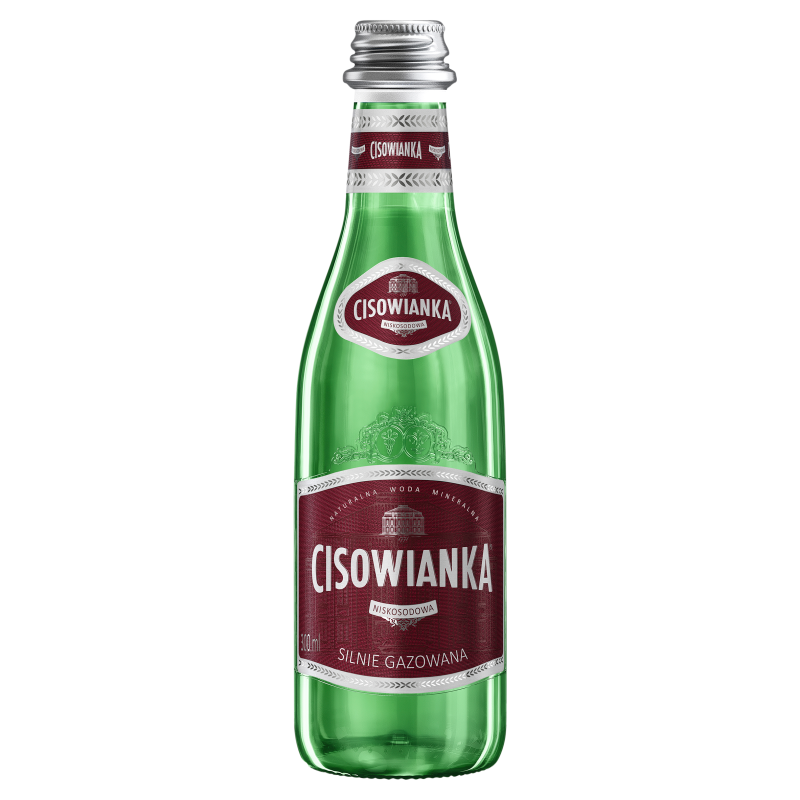 CISOWIANKA Naturalna woda mineralna silnie gazowana (szkło)