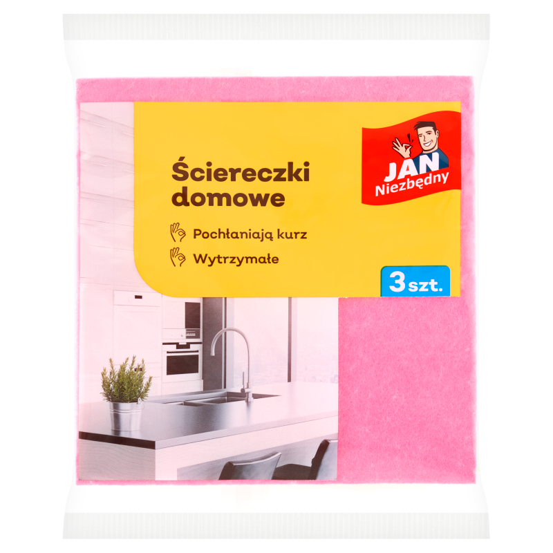JAN NIEZBĘDNY Ściereczki domowe do kurzu 3 szt. frisco.pl