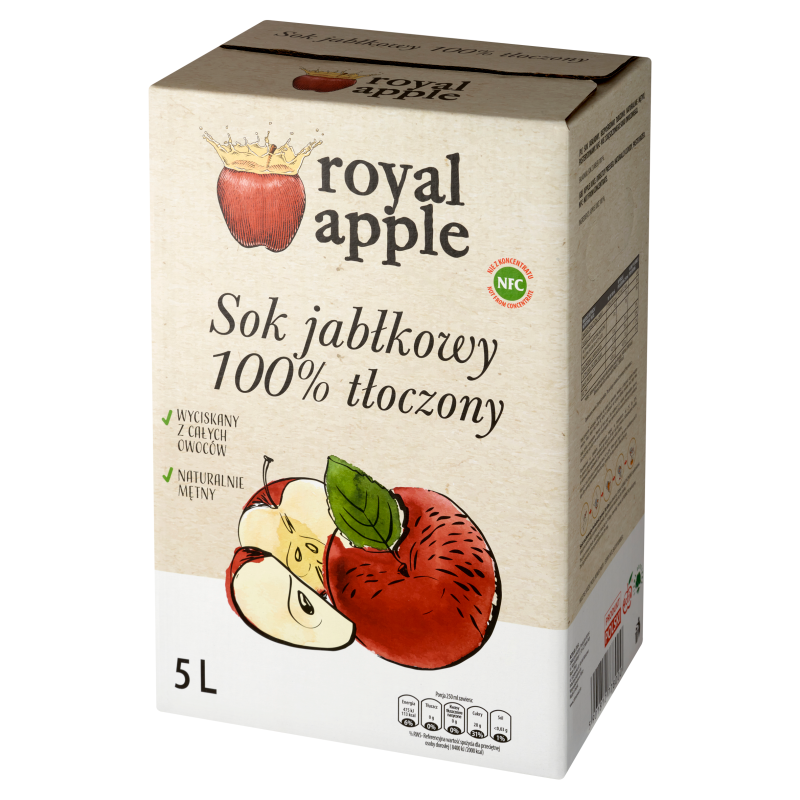 ROYAL APPLE Sok jabłkowy w kartonie tłoczony
