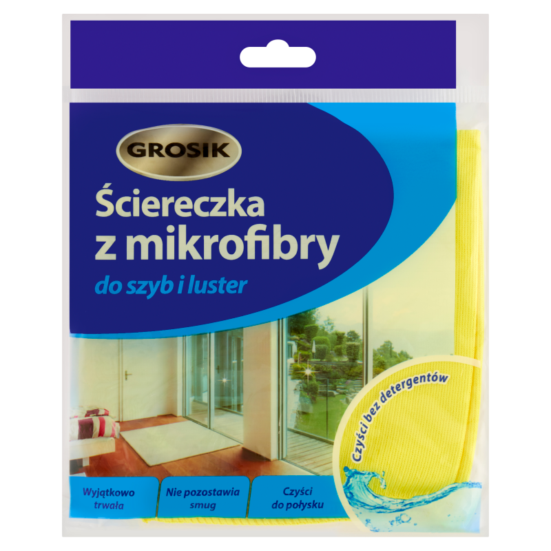 GROSIK Ścierka do szyb i luster z mikrofibry