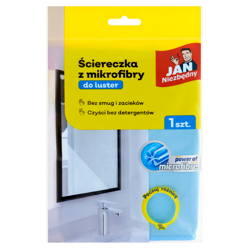 JAN NIEZBĘDNY Ściereczka z mikrofibry do luster