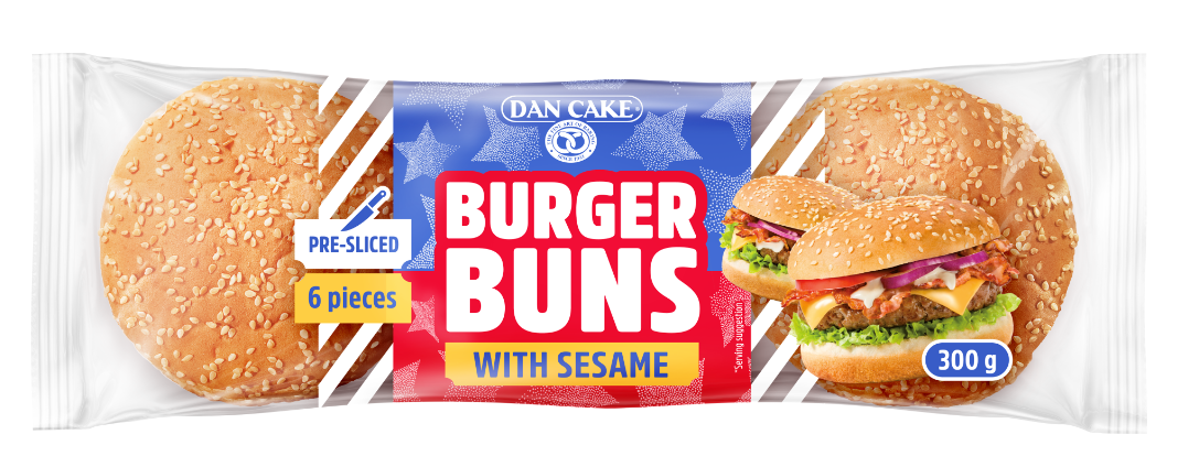 DAN CAKE Bułki do burgerów z sezamem 6 szt frisco.pl