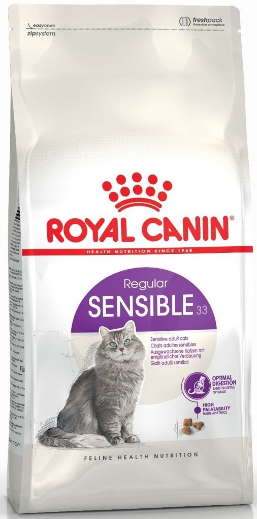 ROYAL CANIN Sensible Feline 33 Suchy pokarm dla dorosłych kotów z wrażliwym przewodem pokarmowym