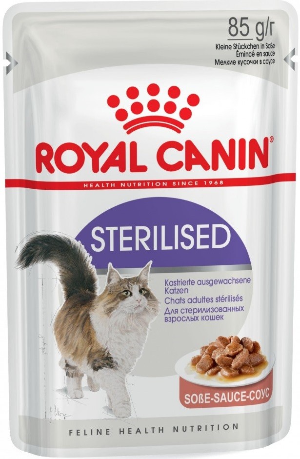 ROYAL CANIN Sterilised Mokry pokarm w sosie dla wysterylizowanych dorosłych kotów saszetka