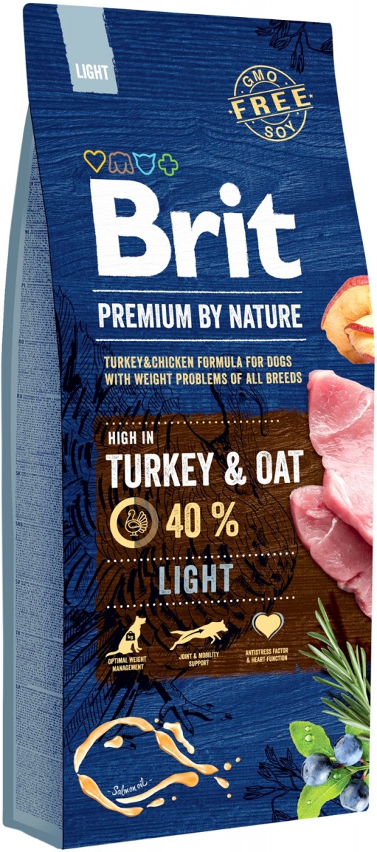 BRIT Premium By Nature Suchy pokarm dla dorosłych psów wszystkich ras z nadwagą z indykiem