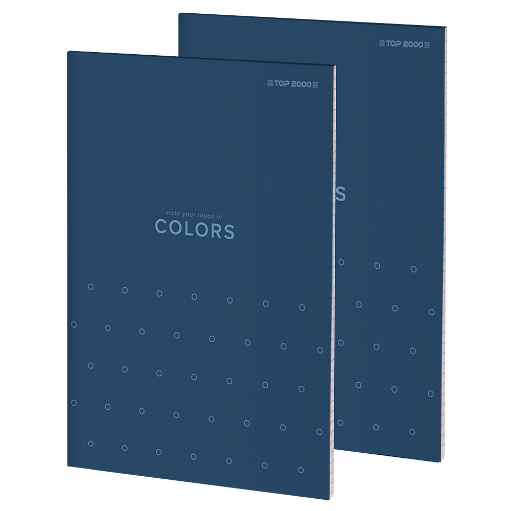 TOP COLORS Notatnik A6 w kratkę 100 kartk. kolor niebieski