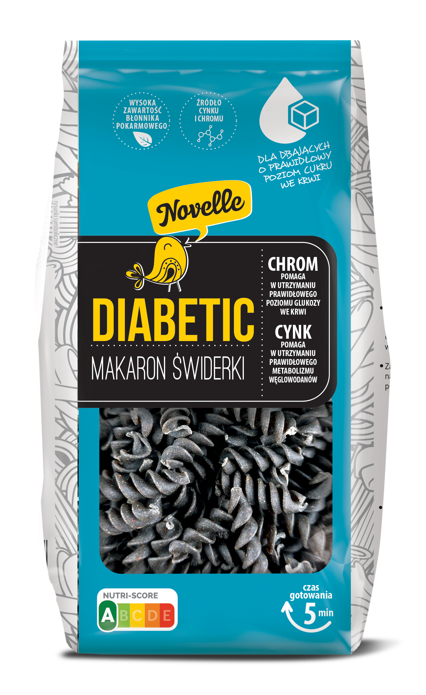 NOVELLE Makaron świderki - dla diabetyków