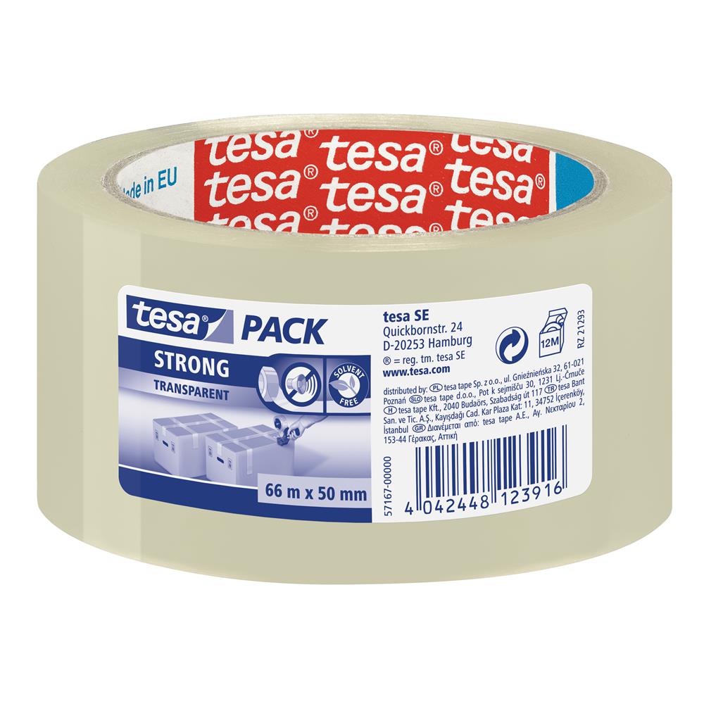 TESA Taśma pakowa 66mmx50mm STRONG transparentna cicha