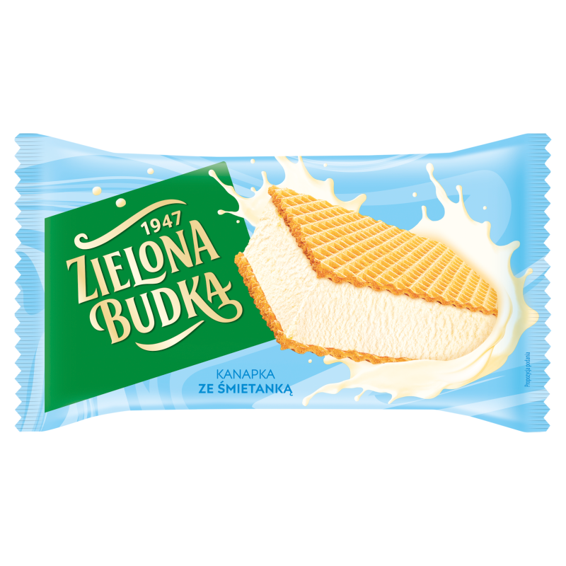 ZIELONA BUDKA Lód śmietankowa kanapka