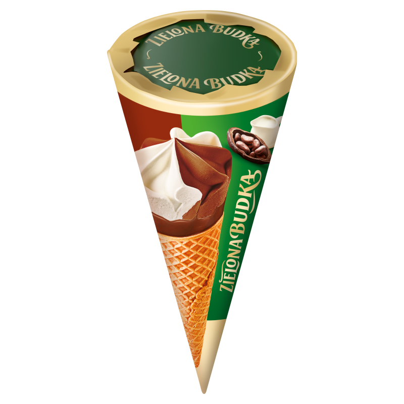 ZIELONA BUDKA Lody czekolada – śmietanka rożek