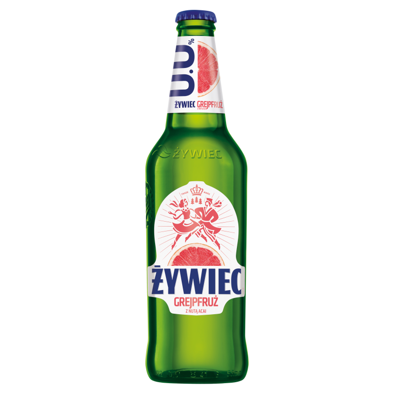 ŻYWIEC GREJPFRUŻ Piwo bezalkoholowe z nutą acai (cena zawiera 1 zł kaucji za butelkę)