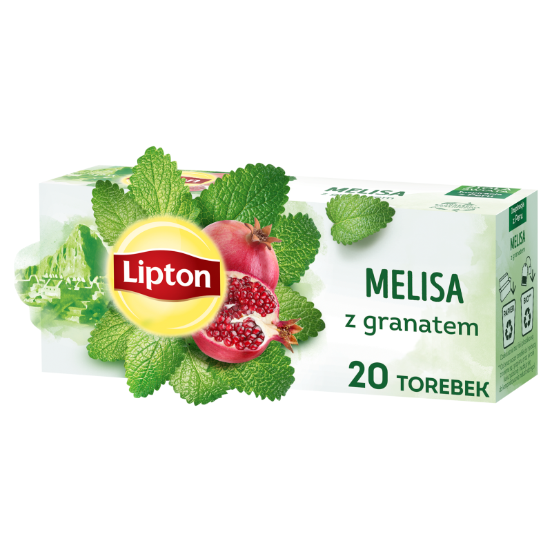 LIPTON Herbata ziołowa Melisa z Granatem 20 torebek ex.