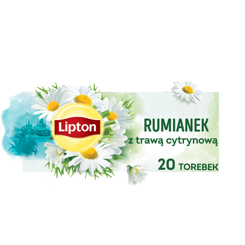 LIPTON Herbata ziołowa Rumianek z Trawą cytrynową 20 torebek ex.