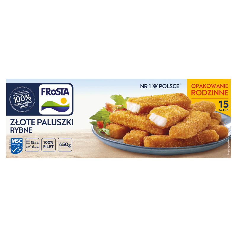 FROSTA Złote paluszki rybne z fileta mrożone (opakowanie rodzinne) frisco.pl