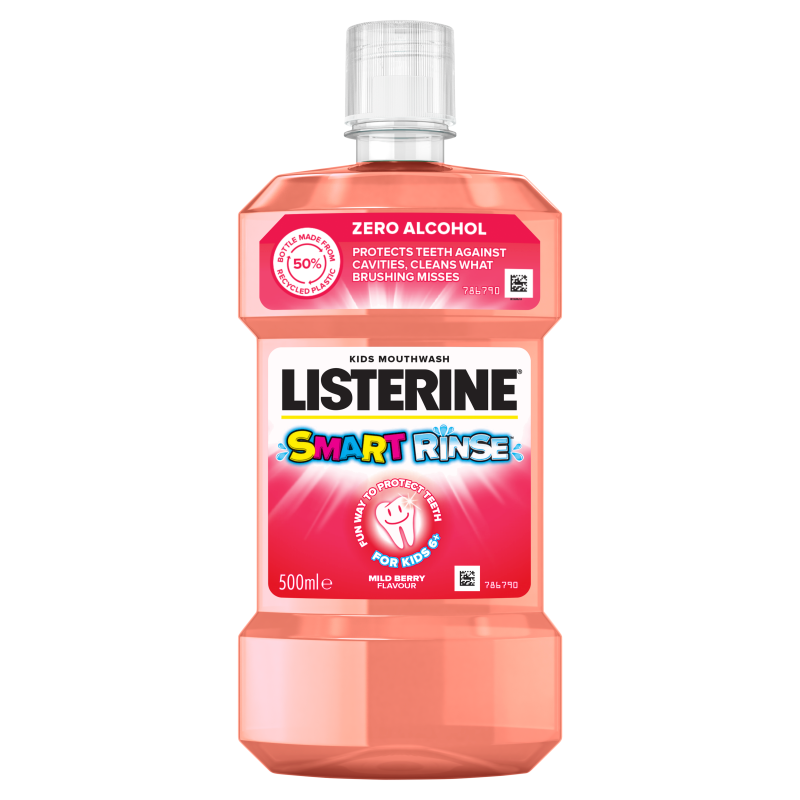 LISTERINE Smart Rinse Płyn do płukania jamy ustnej Berry dla dzieci 6+