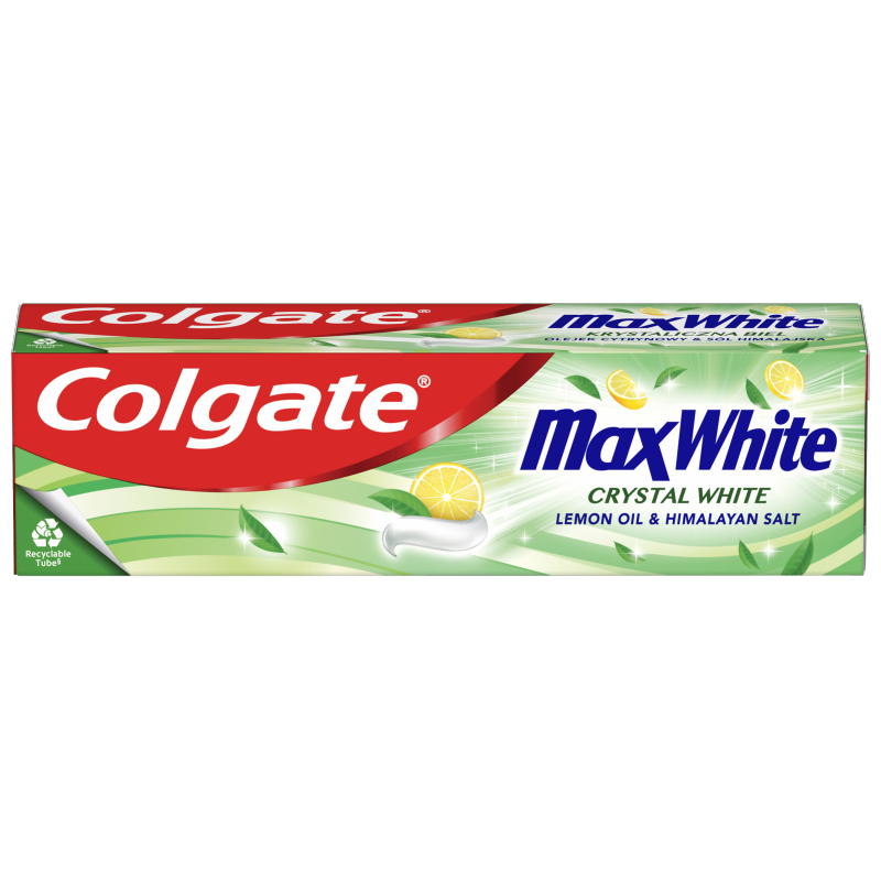 COLGATE Max White Crystal White Wybielająca pasta do zębów Lemon oil & Himalayan salt