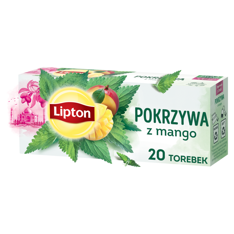 LIPTON Herbata ziołowa Pokrzywa z Mango 20 torebek ex.