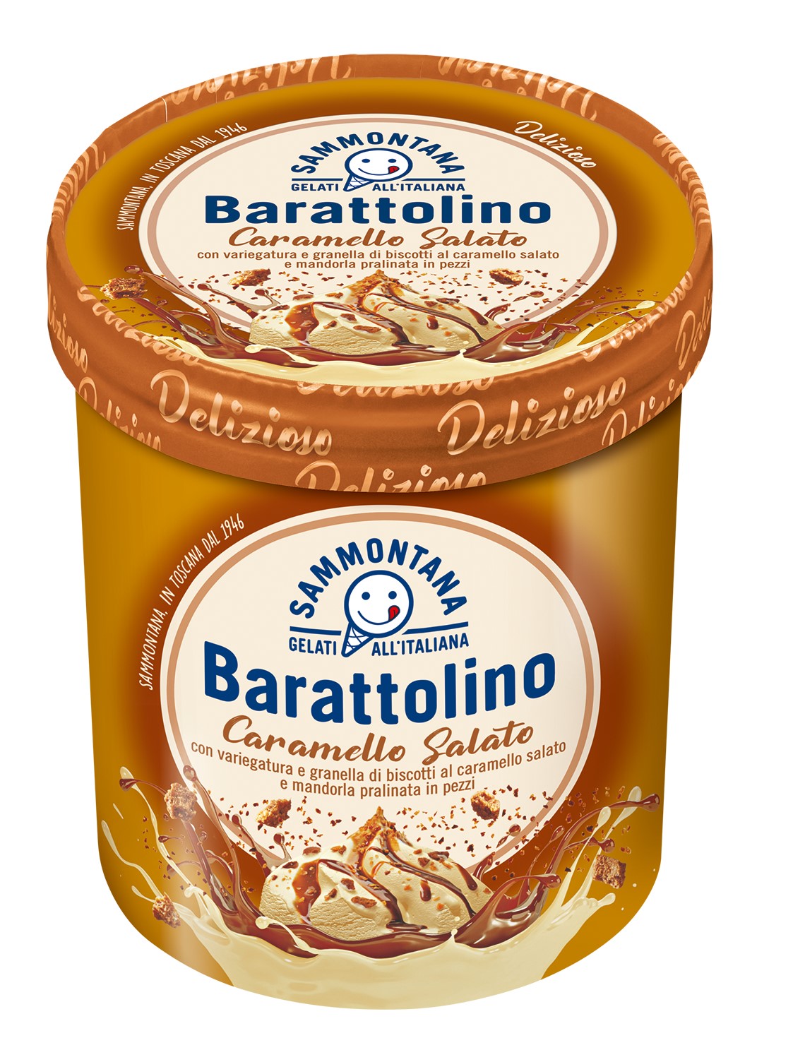 SAMMONTANA Barattolino Lody o smaku solonego karmelu z dodatkami