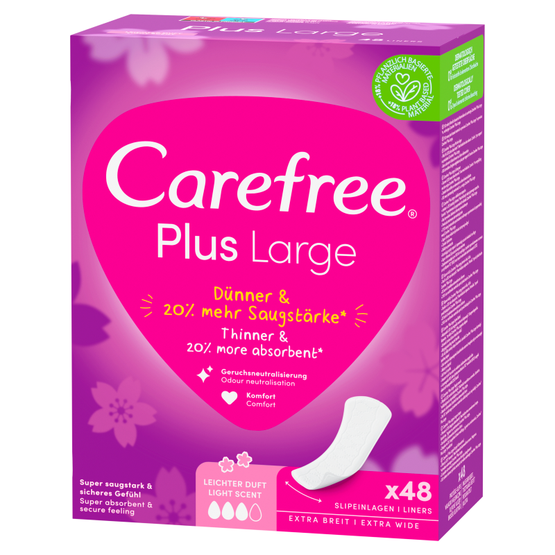 CAREFREE PLUS Wkładki higieniczne delikatny zapach