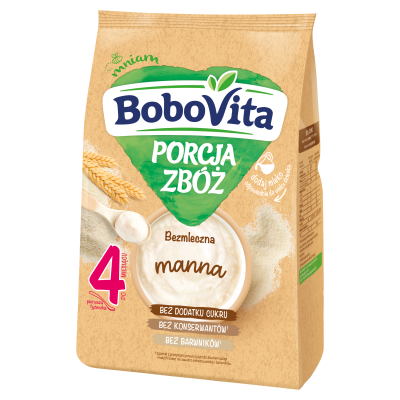 BOBOVITA Porcja Zbóż Kaszka bezmleczna manna po 4 miesiącu frisco.pl