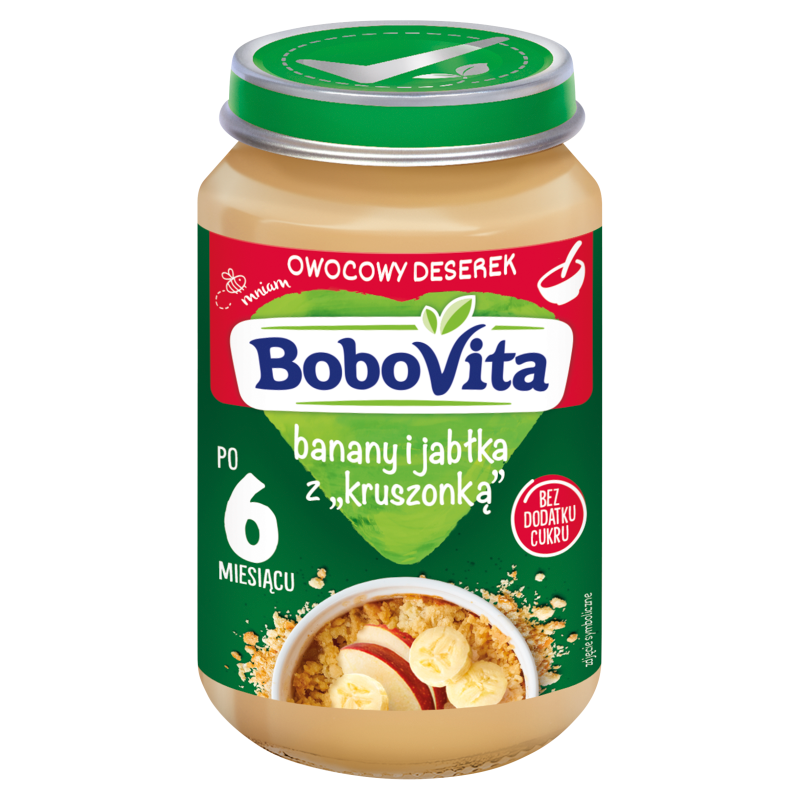 BOBOVITA Deserek Banany i jabłka z kruszonką po 6 miesiącu frisco.pl