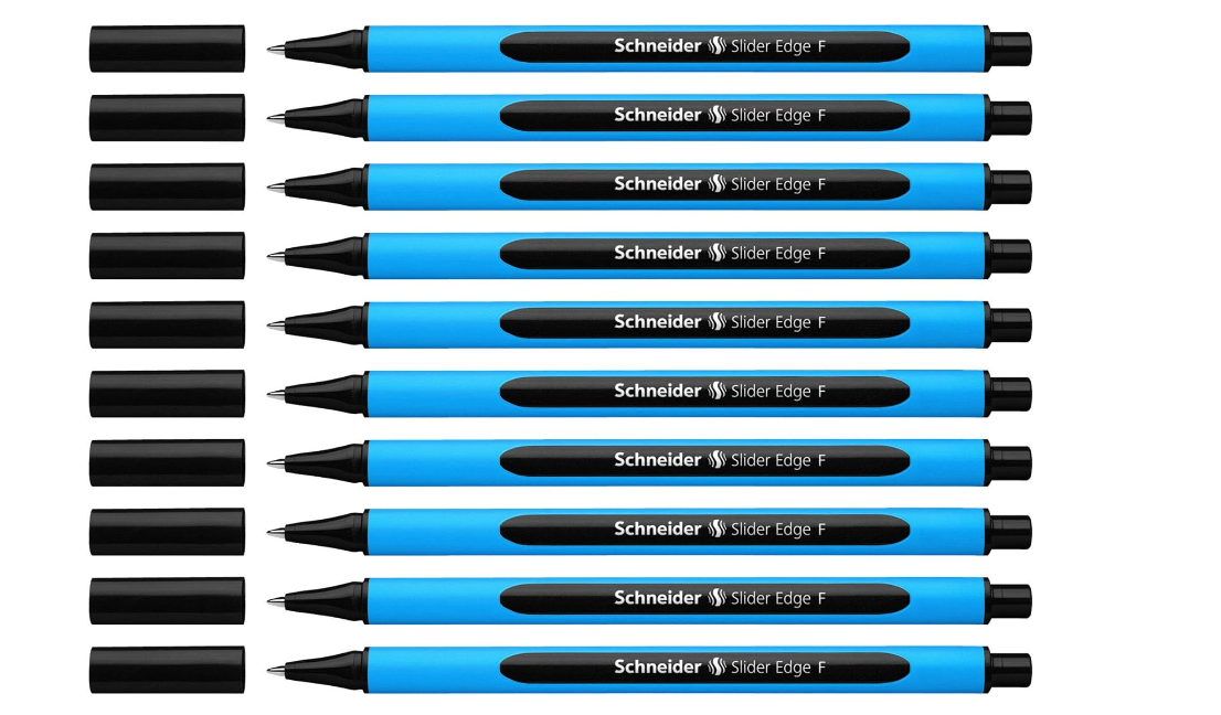 SCHNEIDER Długopis czarny Slider Edge, zestaw 10 sztuk