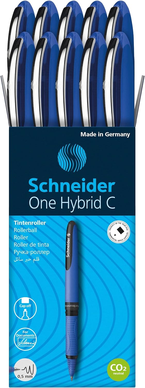 SCHNEIDER Pióro kulkowe One Hybrid kolor czarny, zestaw 10 sztuk