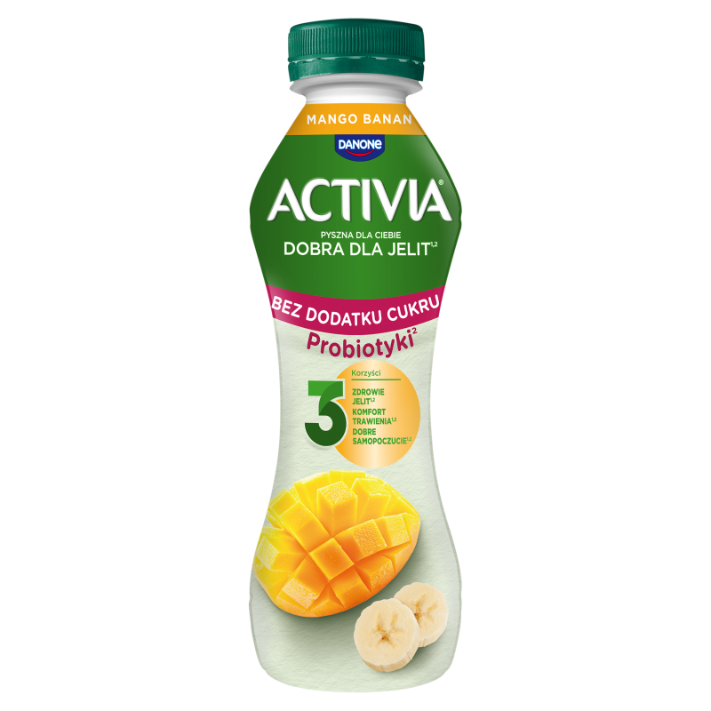Activia Drink Jogurt bez dodatku cukru o smaku mango-banan