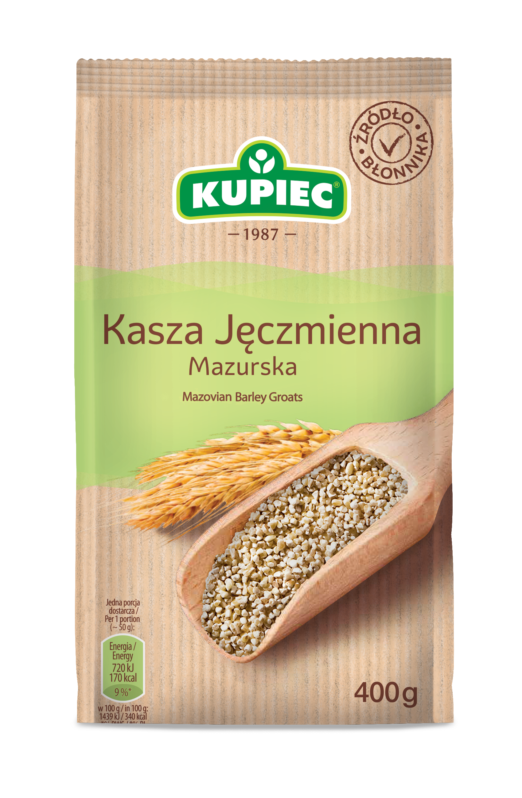 KUPIEC Kasza jęczmienna mazurska perłowa średnia (folia)