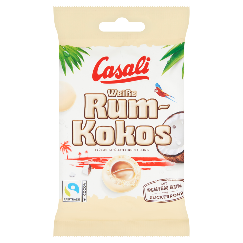 CASALI Draże rum-kokos w białej czekoladzie