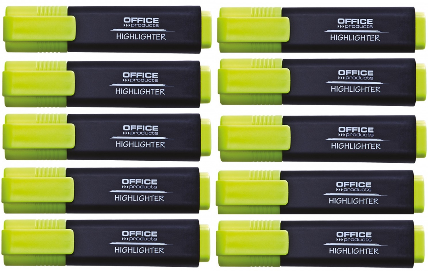 OFFICE PRODUCTS Zakreślacz fluorescencyjny kolor żółty, zestaw 10 sztuk