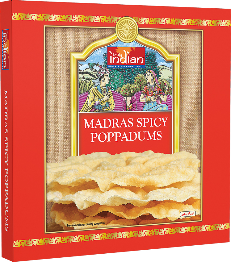 TRULY INDIAN Madras Poppadums - indyjskie placki (pikantne)