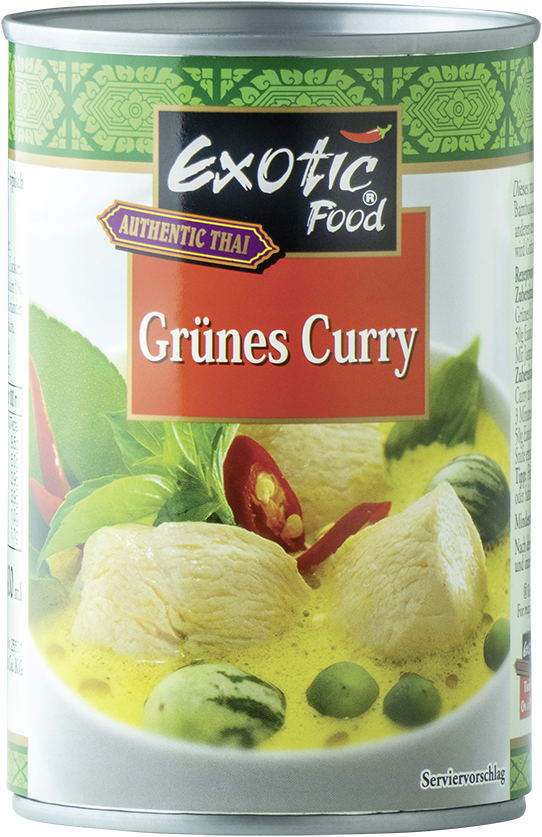 EXOTIC FOOD Zielone curry - zupa na bazie mleczka kokosowego