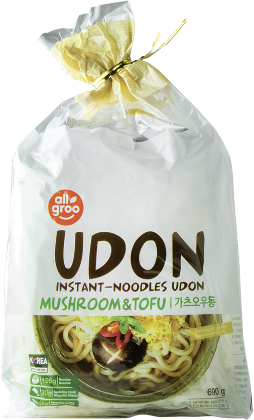 ALLGROO Makaron Udon z grzybami i tofu (3 porcje)