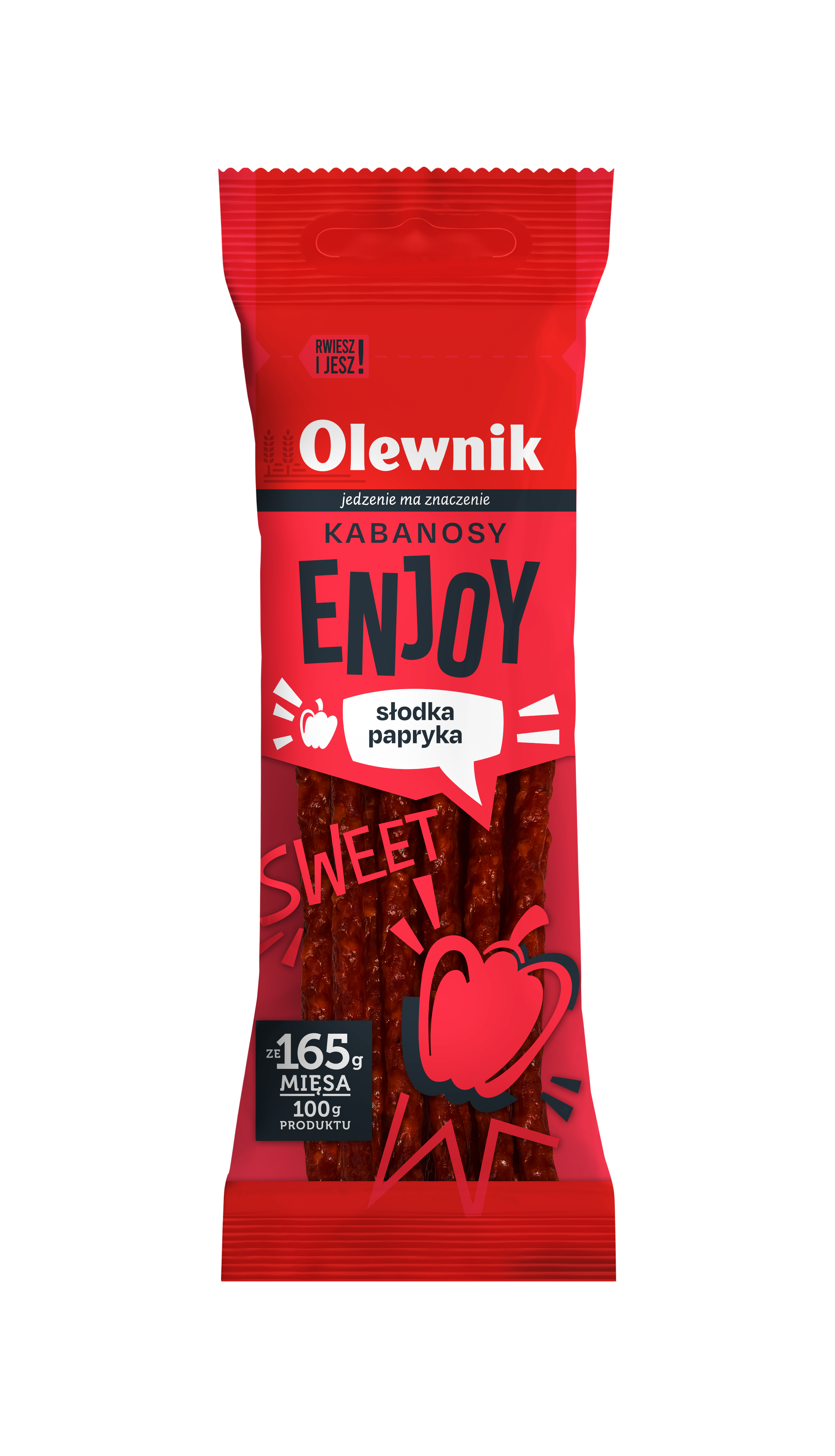 OLEWNIK Kabanos słodka papryka Enjoy