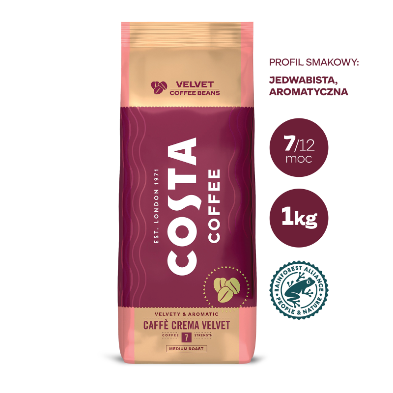 COSTA COFFEE Cafe Crema Velvet Kawa ziarnista
