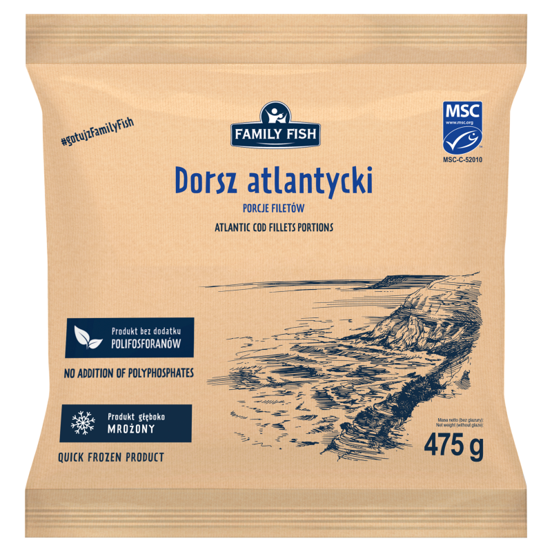 FAMILY FISH Dorsz atlantycki porcje filetów bez skóry MSC frisco.pl
