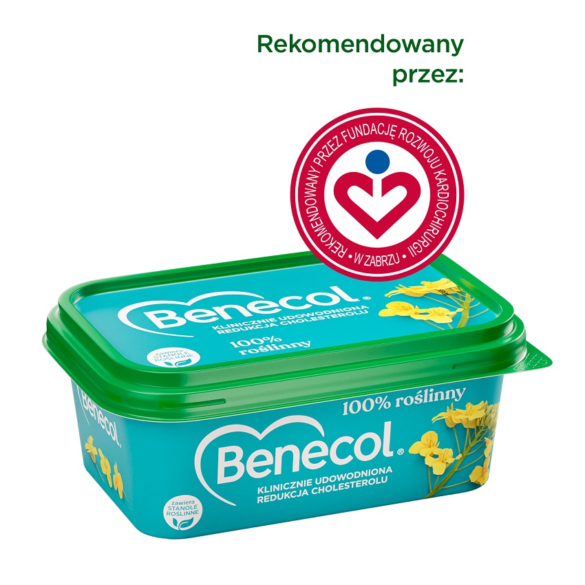 BENECOL Tłuszcz do smarowania z dodatkiem stanoli roślinnych 100 % roślinny
