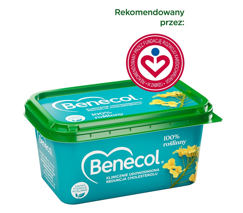 BENECOL Tłuszcz do smarowania z dodatkiem stanoli roślinnych 100 % roślinny