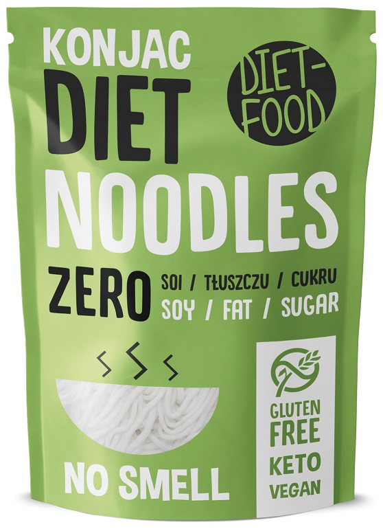DIET FOOD Makaron konjac noodle (nudle) bezglutenowy
